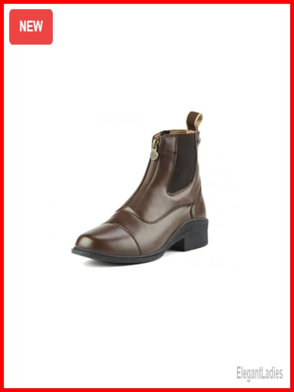 Women's Quantum Zip Paddock Boots Synthetic Vega Leather Equestrian Ankle
